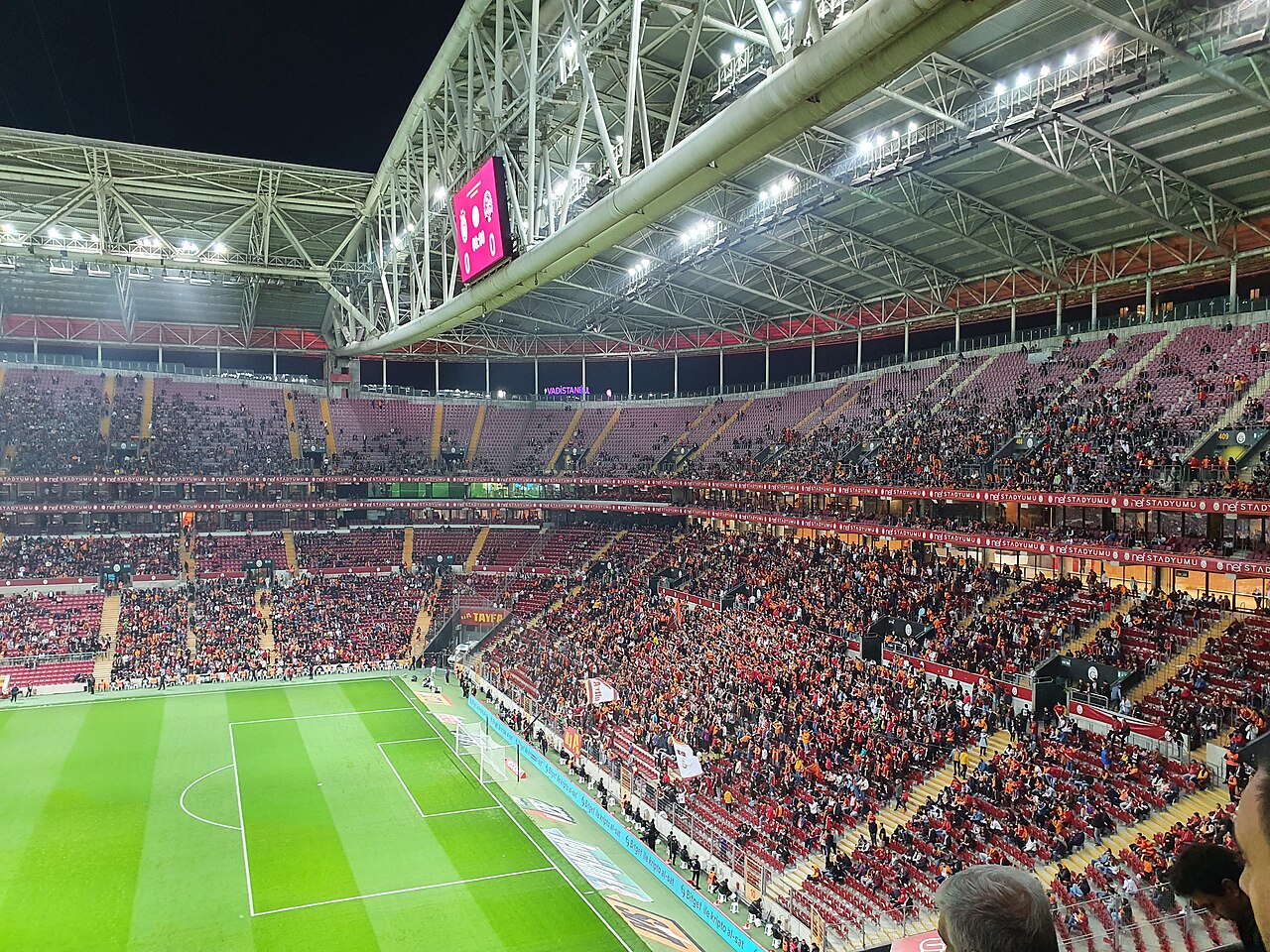 Archival view of Galatasaray’s stadium in Istanbul in 2022; not a photograph of the October 2026 Barcelona match