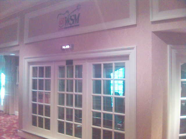 Archival 2005 photograph of WSM Radio’s studio inside Nashville’s Gaylord Opryland hotel; the image does not show Jimmy Carter.